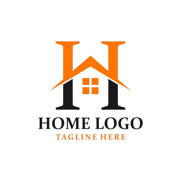 Letter H House Logo Design Template Inspiration, Vector Illustration.