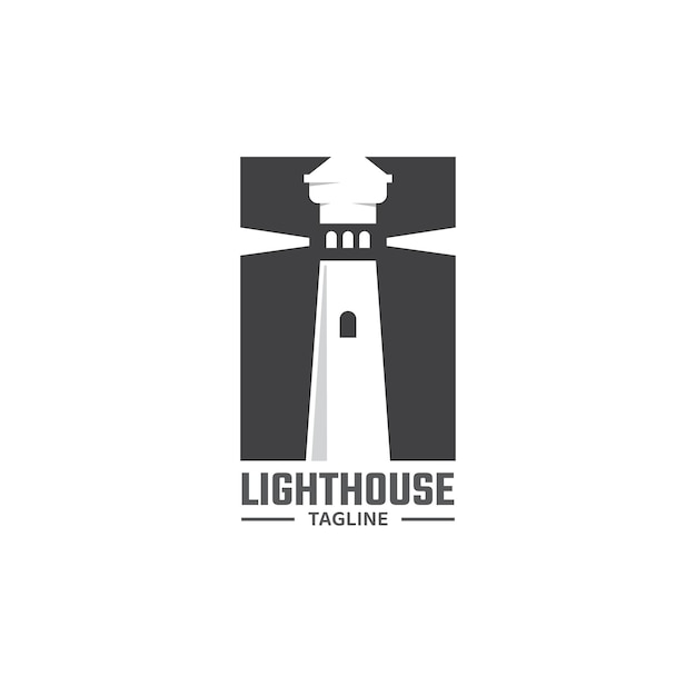 Letter H lighthouse design logo template