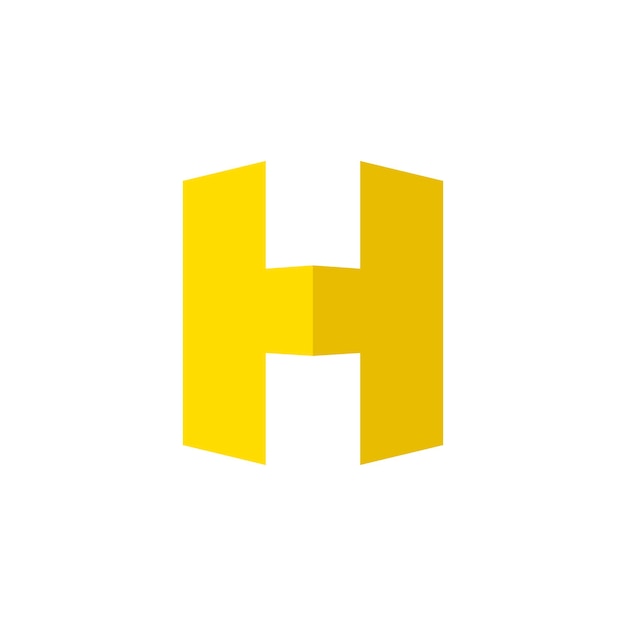 Vector letter h logo design inspiration letter h logo template letter h with perspective style