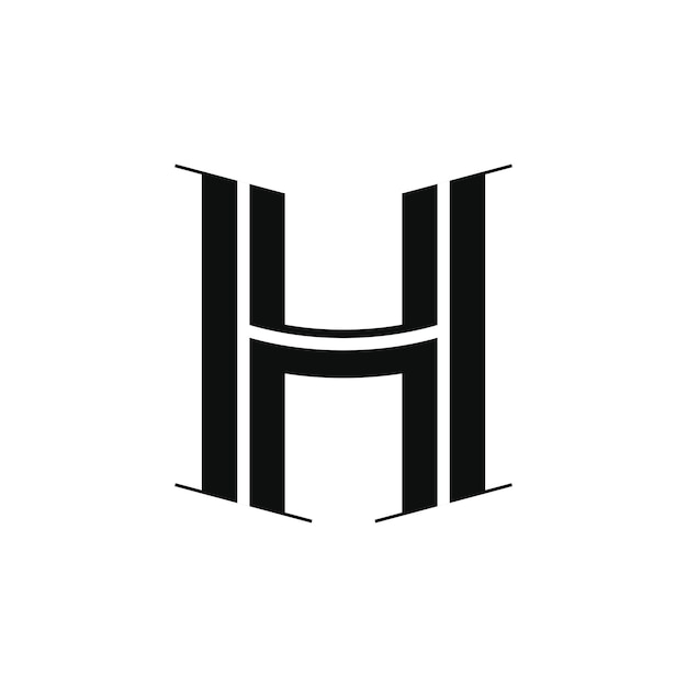 letter h logo icon for corporate business and brand identity