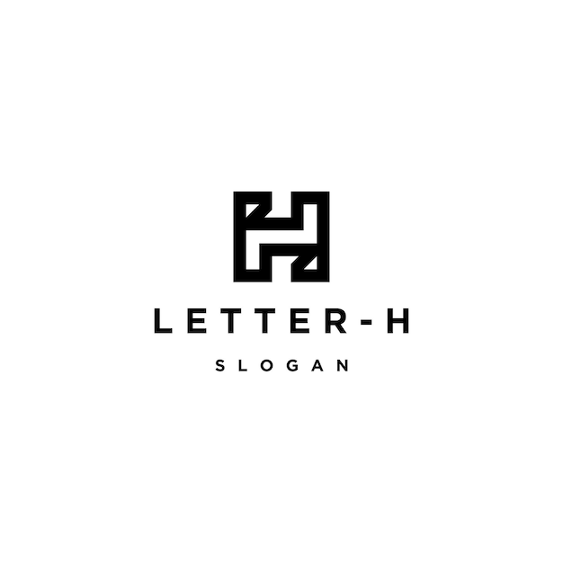 Letter H logo icon design template