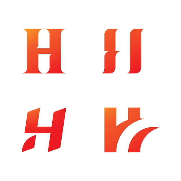 Letter H logo vector template element