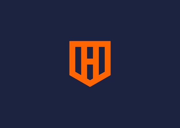 letter h with shield logo icon design vector design template inspiration