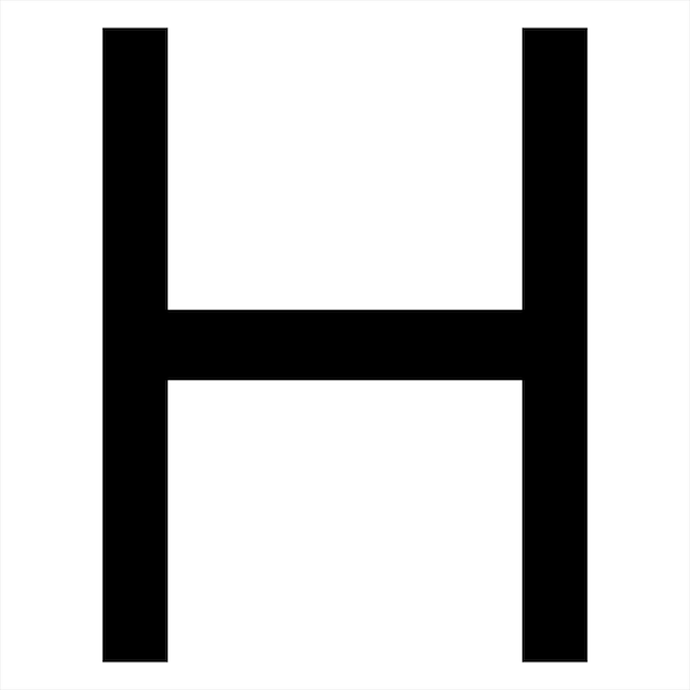 Vector letter h