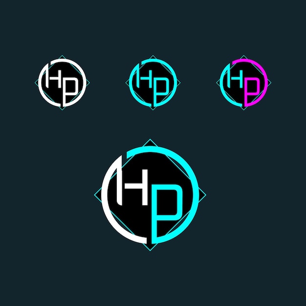 Letter HD or DH logo design with modern shape