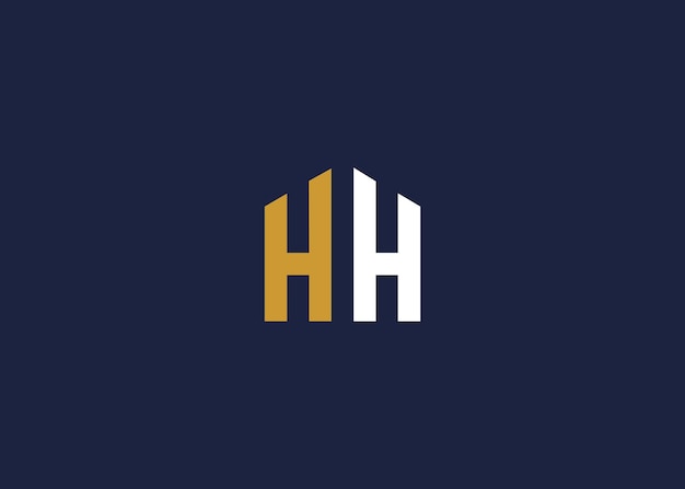 letter hh with house logo icon design vector design template inspiration