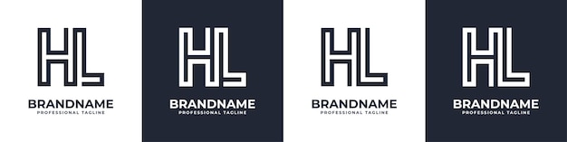 Letter HL or LH Global Technology Monogram Logo suitable for any business with HL or LH initials