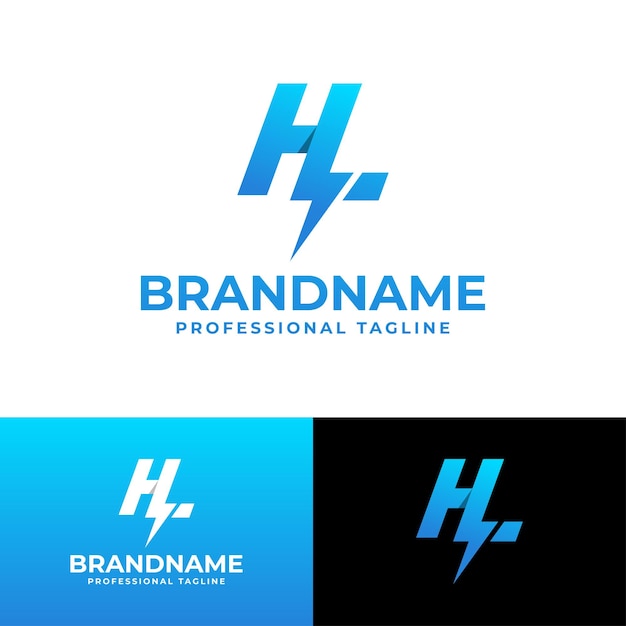 Letter HL Power Logo suitable for any business with HL or LH initials