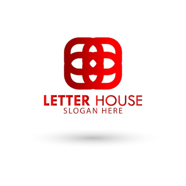 Letter house logo design.