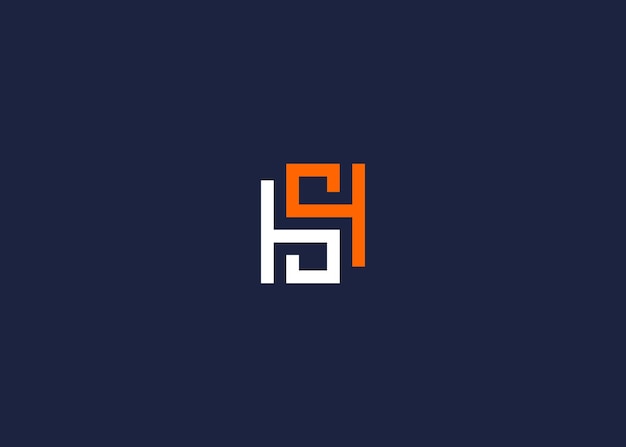 letter hs or sh logo icon design vector design template inspiration