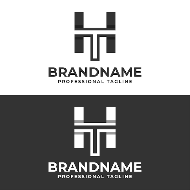 Letter HT or TH Monogram Logo suitable for any business with HT or TH initials