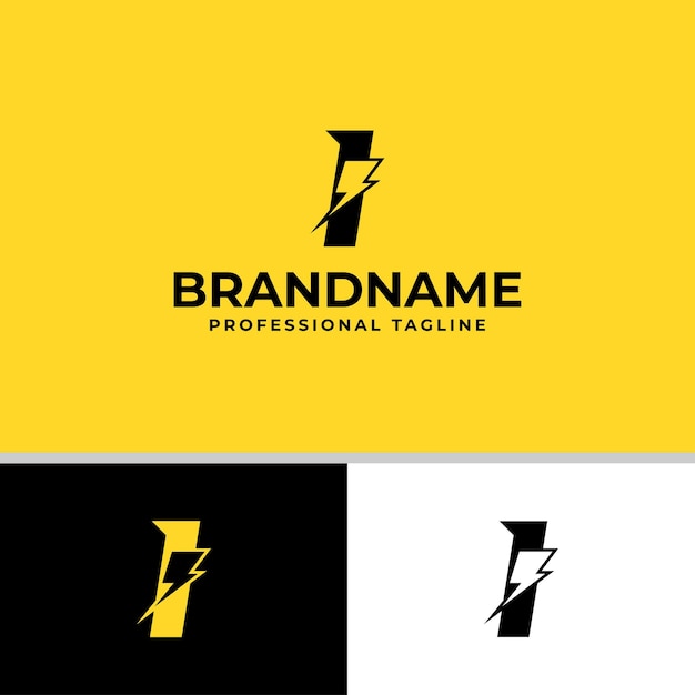 Letter I Bolt Logo suitable for any business related to electricity with I initials