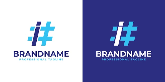 Letter I Hashtag Logo suitable for any business with I initial