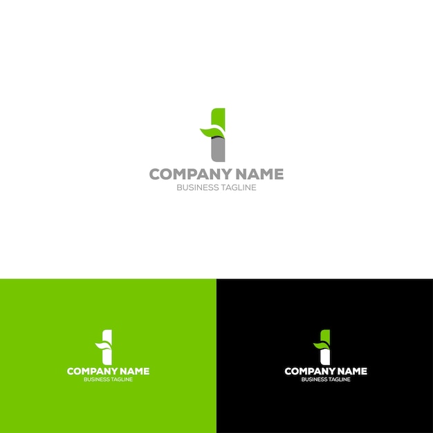 Letter I Organic Logo Template