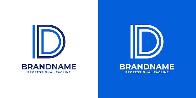 Letter ID Line Monogram Logo suitable for business with ID or DI initials