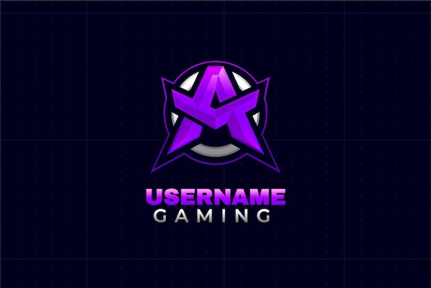 Vector letter initial a logo for gaming esports and streamer