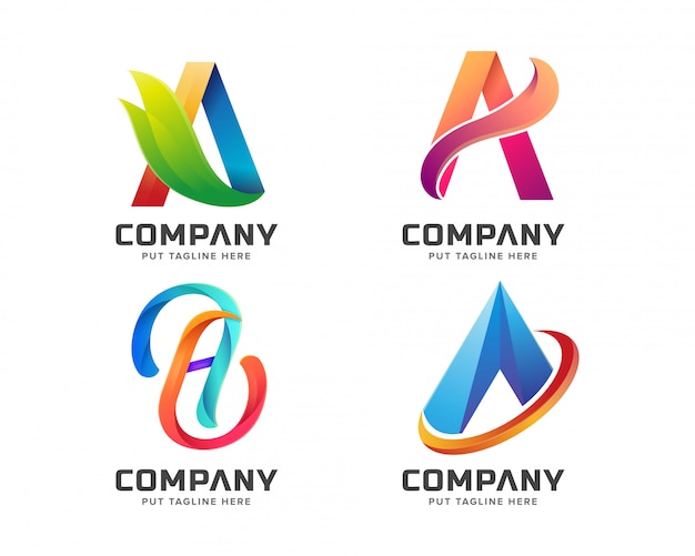 Letter Initial A logo Template for company