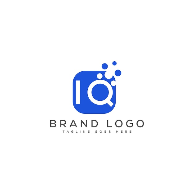 Vector letter iq logo design vector template design for brand