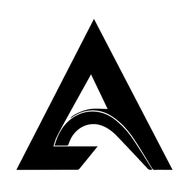 a letter a is on a white background