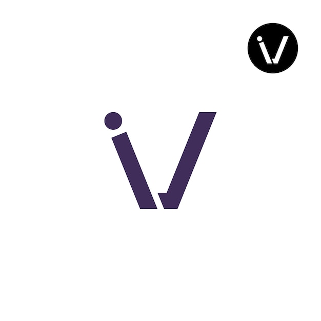 Letter IV VI Monogram Logo Design