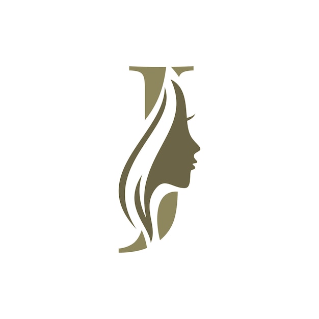 Letter J Beauty Face Logo