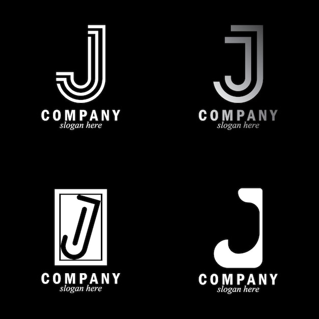 Letter J company logo icon vector illustration template design