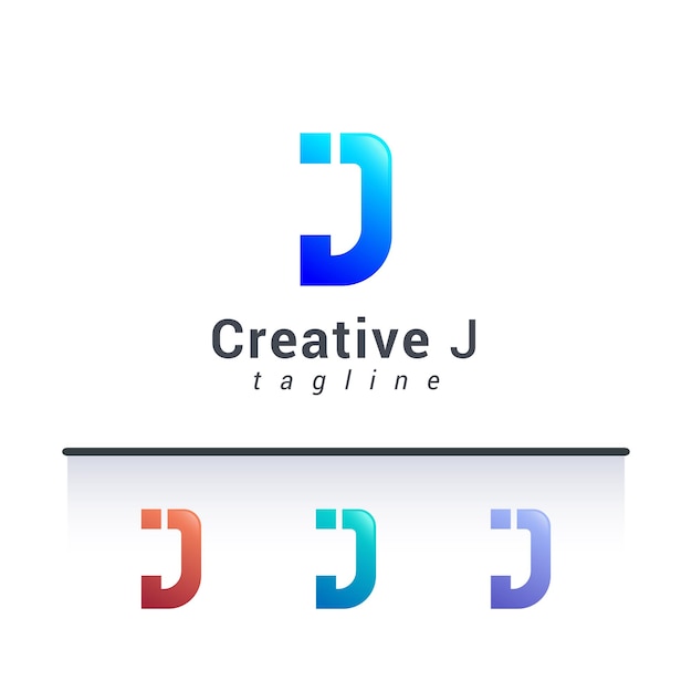 Letter j creative unique logo