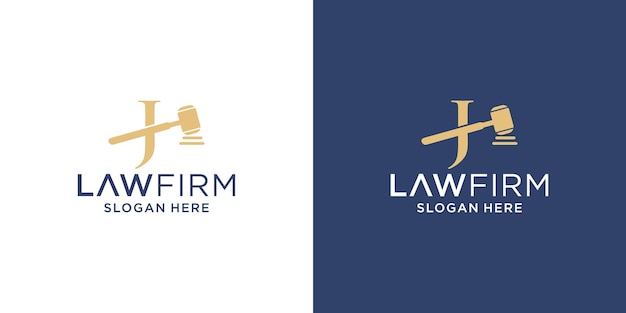 Letter j law firm logo design