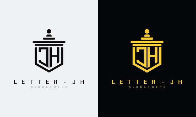 Letter jh logo icon design template premium vector Premium Vector