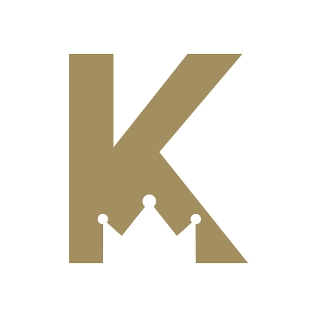 Letter K crown logo icon vector template