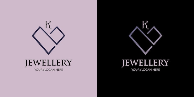 Letter K Diamond Logo Design