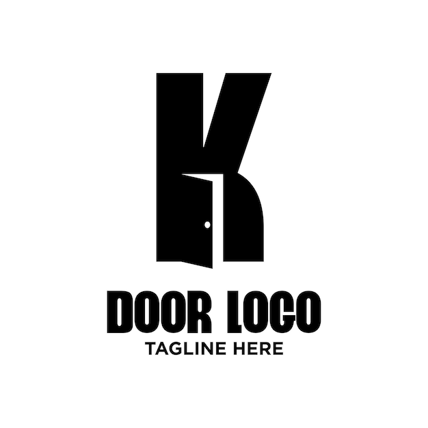 Letter K Door Logo Design Template Inspiration, Vector Illustration.