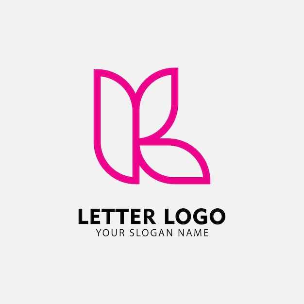 Letter K logo design vector illustration Minimal P icon symbol