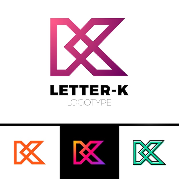 Letter K logo icon design template elements