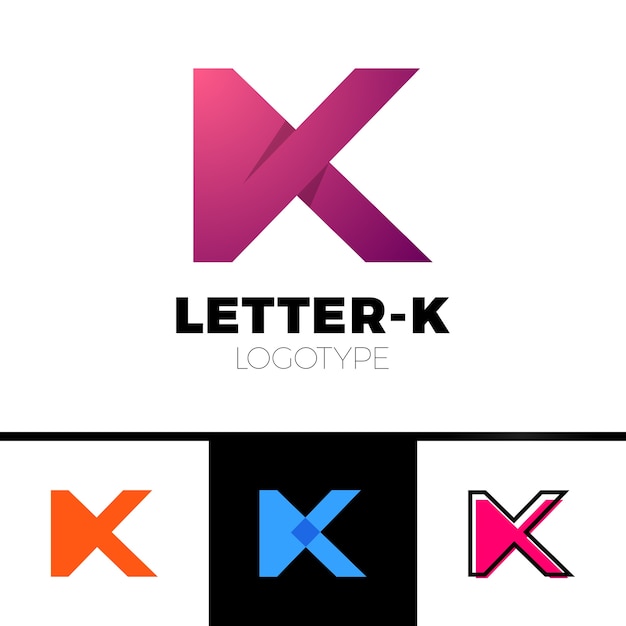 Letter K logo icon design template elements