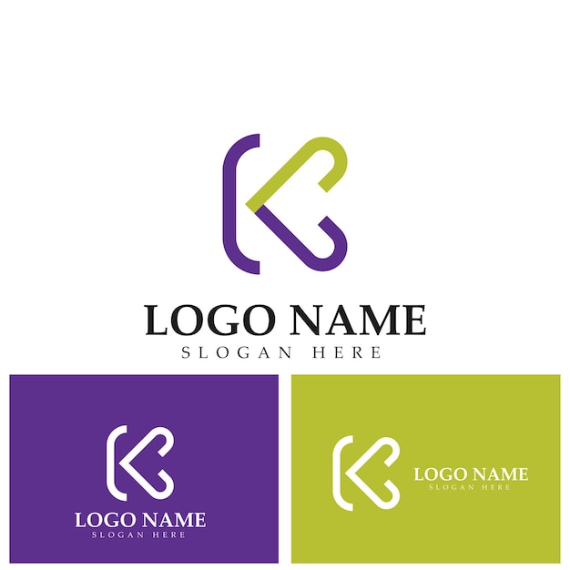 Letter k logo icon design template