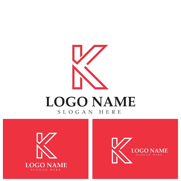 Letter k logo icon design template