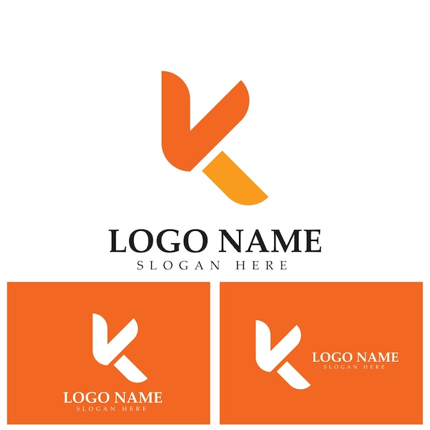 Letter k logo icon design template