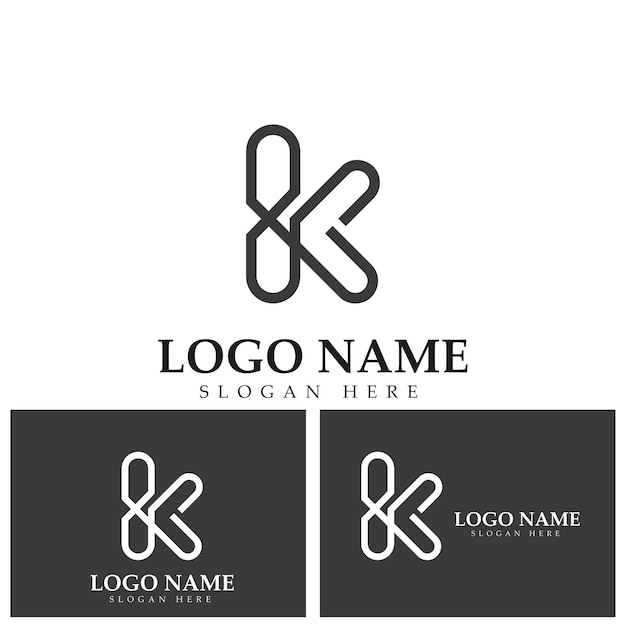 Letter k logo icon design template