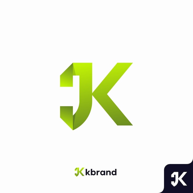 Letter K logo icon template flat minimalist