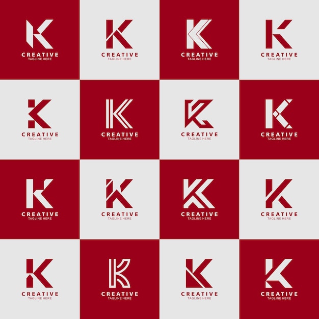 letter k logo vector collection