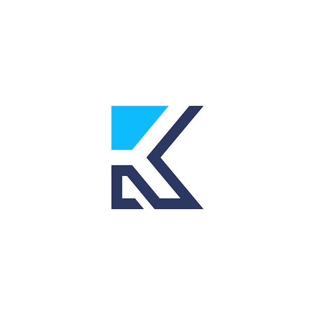 Letter K logo vector with modern creative and simple idea