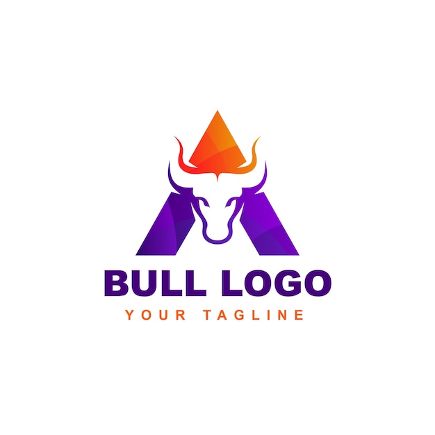 Vector letter k logo with "animal" and "bull head" concept.