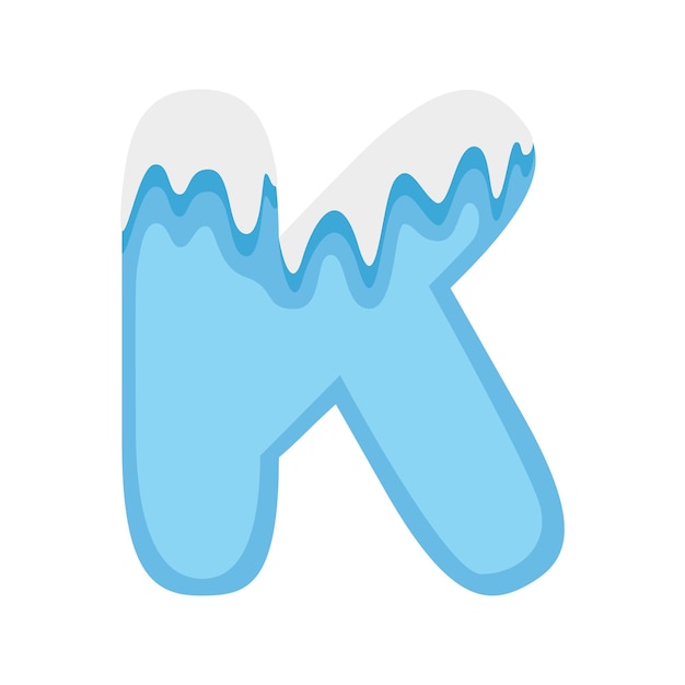 Letter K Snow vector illustration