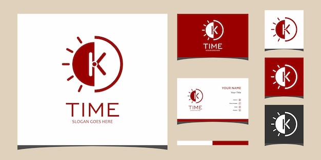 Letter K Time Logo Design