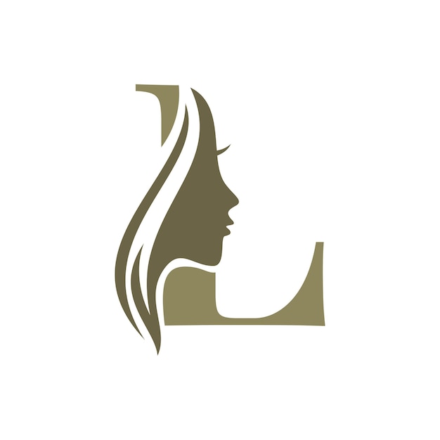 Letter L Beauty Face Logo