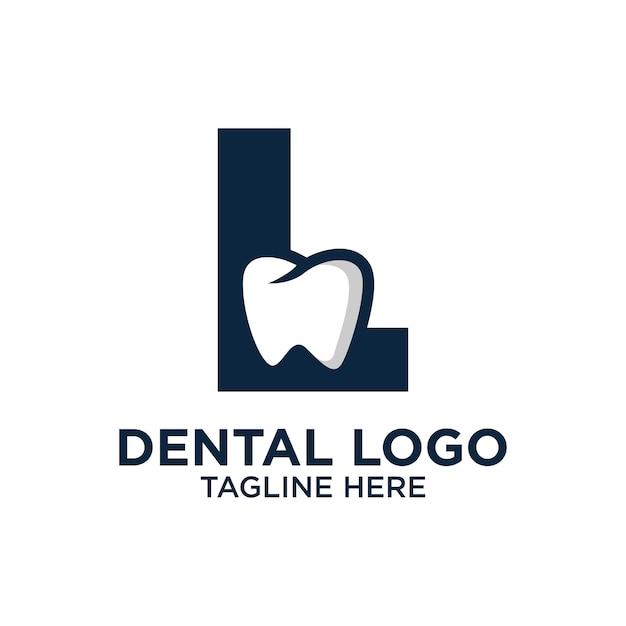 Letter L Dental Logo Design Template Inspiration Vector Illustration