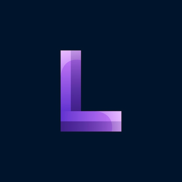 Vector letter l logo gradient template vector abstract monogram symbol