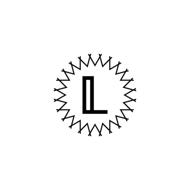 Letter L minimalist logo design with circle shape