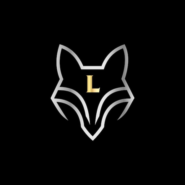 Letter L Monogram design template Business sign identity label badge Fox Logo Design